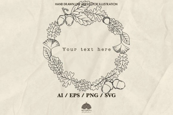 Autumn Floral Wreath Graphics for Blog and Website Design