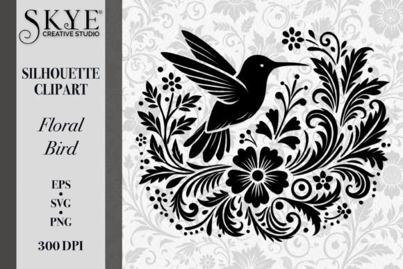 Elegant Floral Bird Silhouette SVG 14 Review