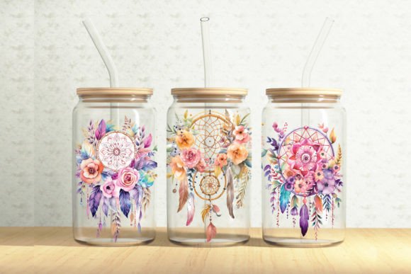 Floral Dreamcatcher Graphics for Handmade Creations