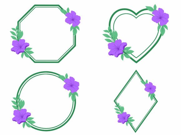 Floral Frame Background Illustration for Graphics and Design Projects