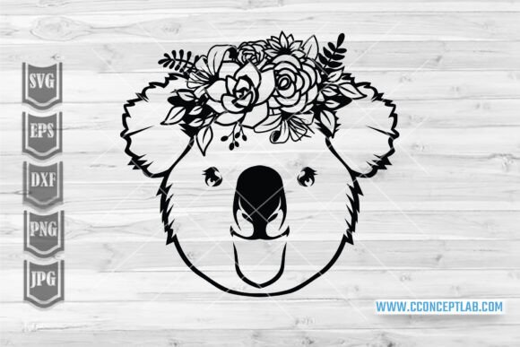 Floral Koala Svg: A Versatile Graphic for Blog and Website Design