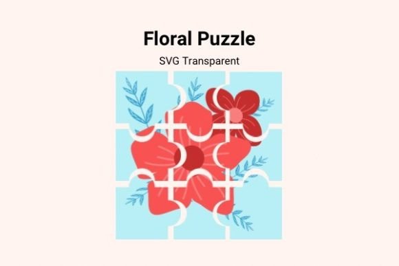 Floral Puzzle: A Versatile Graphic Design Asset for Branding and Marketing