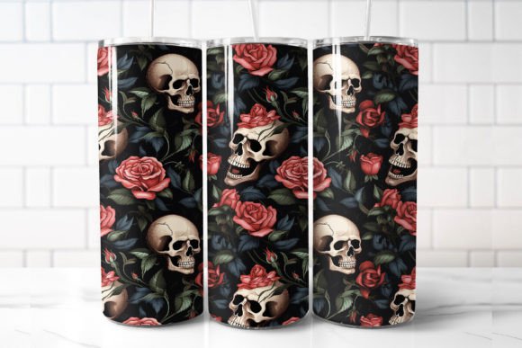 Floral Skull Tumbler Wrap Embroidery Review
