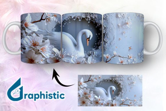 Floral Swan Break Through Mug Wrap 15 Review