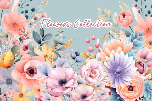 Flowers Collection Spring Floral Clipart for Crafting and Design