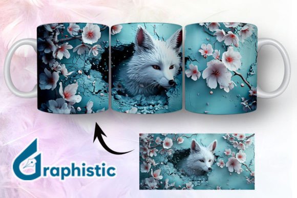 Fox Floral Break Through Mug Wrap 28 Graphics and Illustrations Review