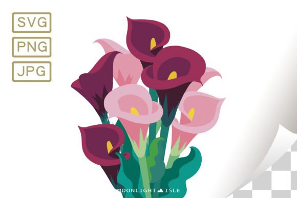 Funky Floral Bouquet SVG Calla Lily 4 – A Versatile Graphic Asset