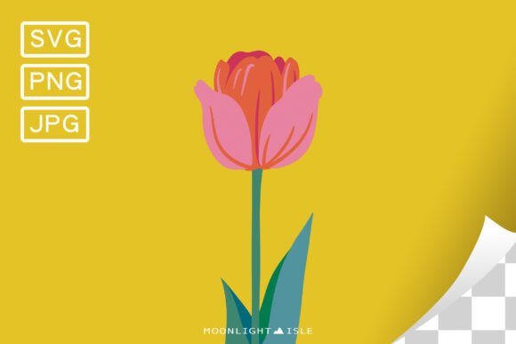 Funky Floral Flower SVG Tulip 3-3 Graphics for Blog & Editorial Use