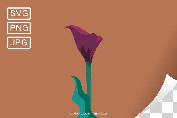 Funky Modern Floral SVG Calla Lily 3-3 Graphics & Illustrations