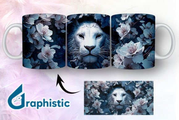 Lion Floral Break Through Mug Wrap 08 - A Graphic Illustration Review