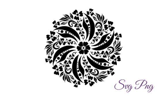 Symmetrical Floral Pattern for Graphic Design Projects