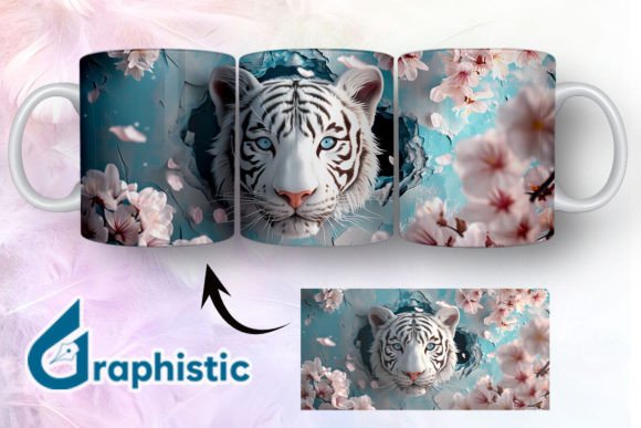 Tiger Floral Break Through Mug Wrap 12 - A Graphic Design Asset Review