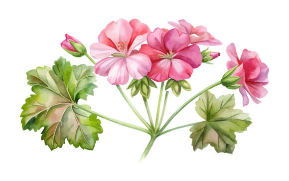 Watercolor Floral Graphics for Local Branding
